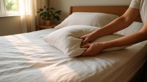 Sheets shouldn’t be changed monthly or every two weeks : the recommended rhythm changes if you shower at night