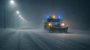 Heavy snow is expected to begin tonight as authorities urge drivers to stay home, even as businesses push to keep normal operations running