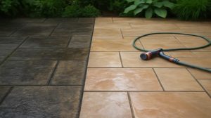 How to clean a blackened patio and garden paths with almost no effort, using simple methods that really work