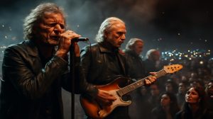 A legendary rock band shocks fans with sudden retirement after 50 years leaving behind a single overrated hit that defined a generation